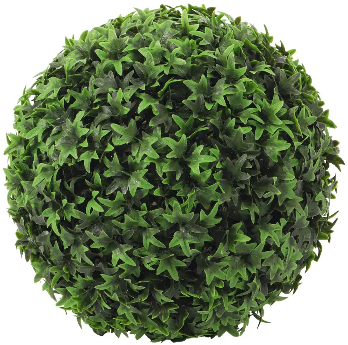 Kunstpalm Kunst Klimop Bol 37cm | Groen | klimop bol - kunst hedera bol - compacte groene decoratie buxus kunstplant met UV filter Donkergroen