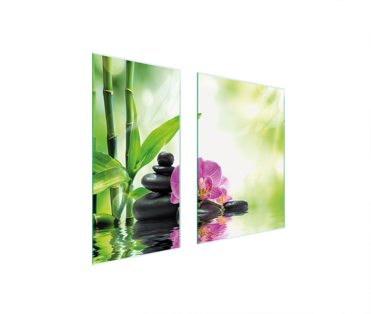 TMK ArtDeko ORCHIDEA - Tempered Glass Beschermer - 75x52 cm - Snijplaat - Kookplaatbekleding