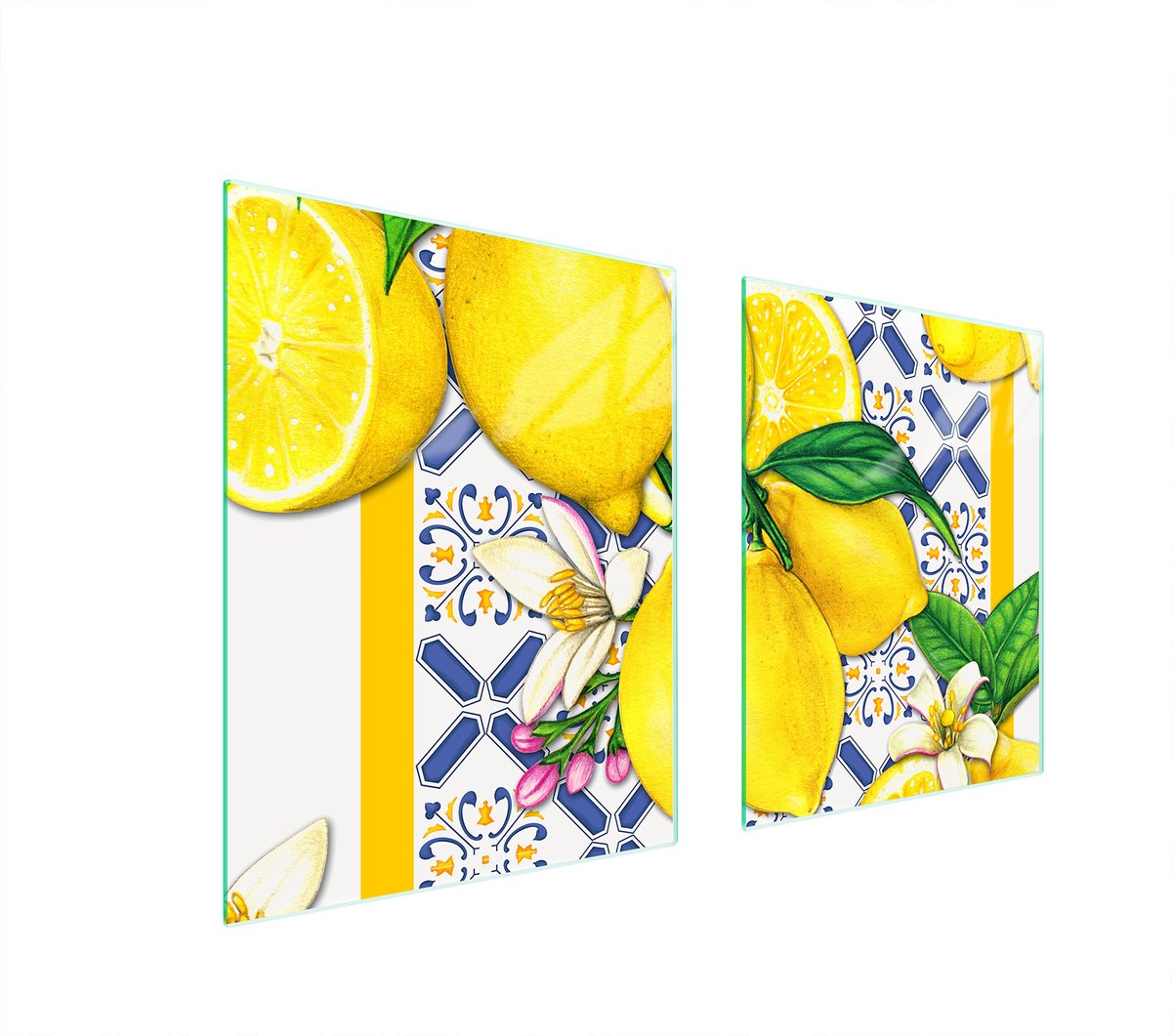 TMK ArtDeko – Snijplank - Glas - 85x52 cm - Cytryny