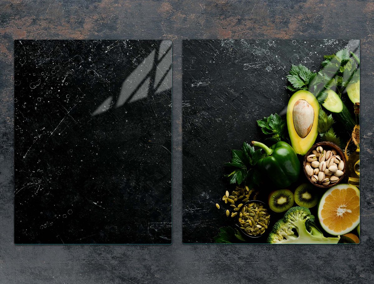 TMK ArtDeko Avocado - Snijplank - Beschermplaat - 85x52 cm - Glas