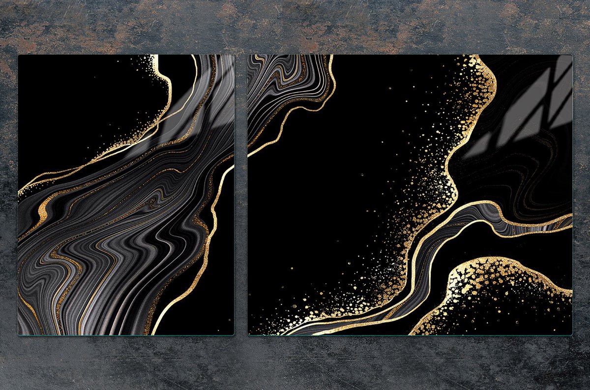 TMK ArtDeko Serie - Snijplank Glas - 100x52 cm - Hygienisch - Marmereffect