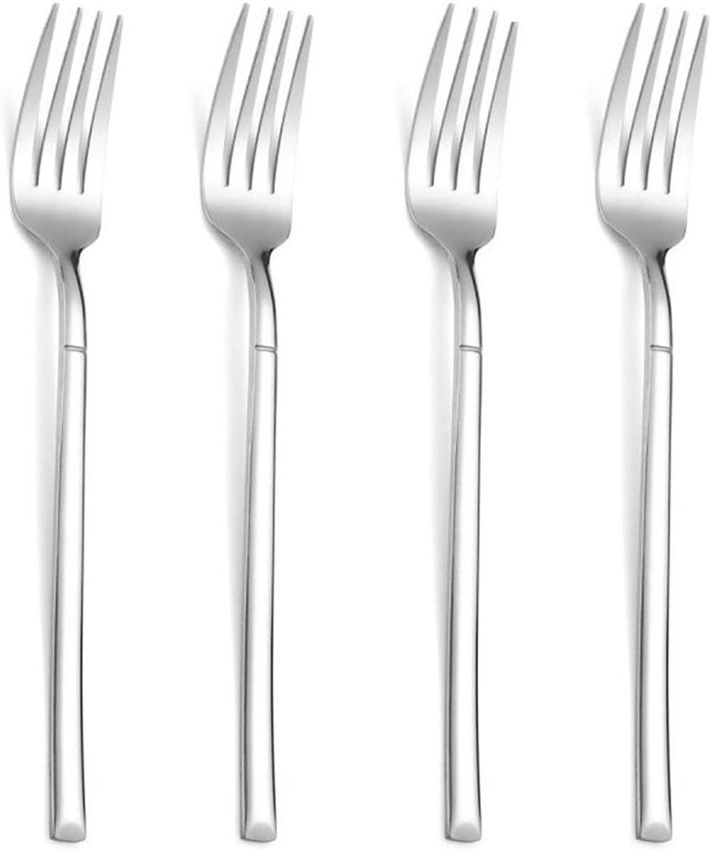 Dinervorken set - Bestekvorken RVS - Tafeldekken Diner - Ergonomisch Handvat - 4 stuks 21.6 cm - Zilver