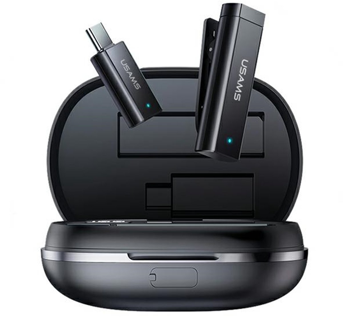 USAMS - Draadloze Dasspeldmicrofoon - USB-C - 2.4G - Ruisonderdrukking