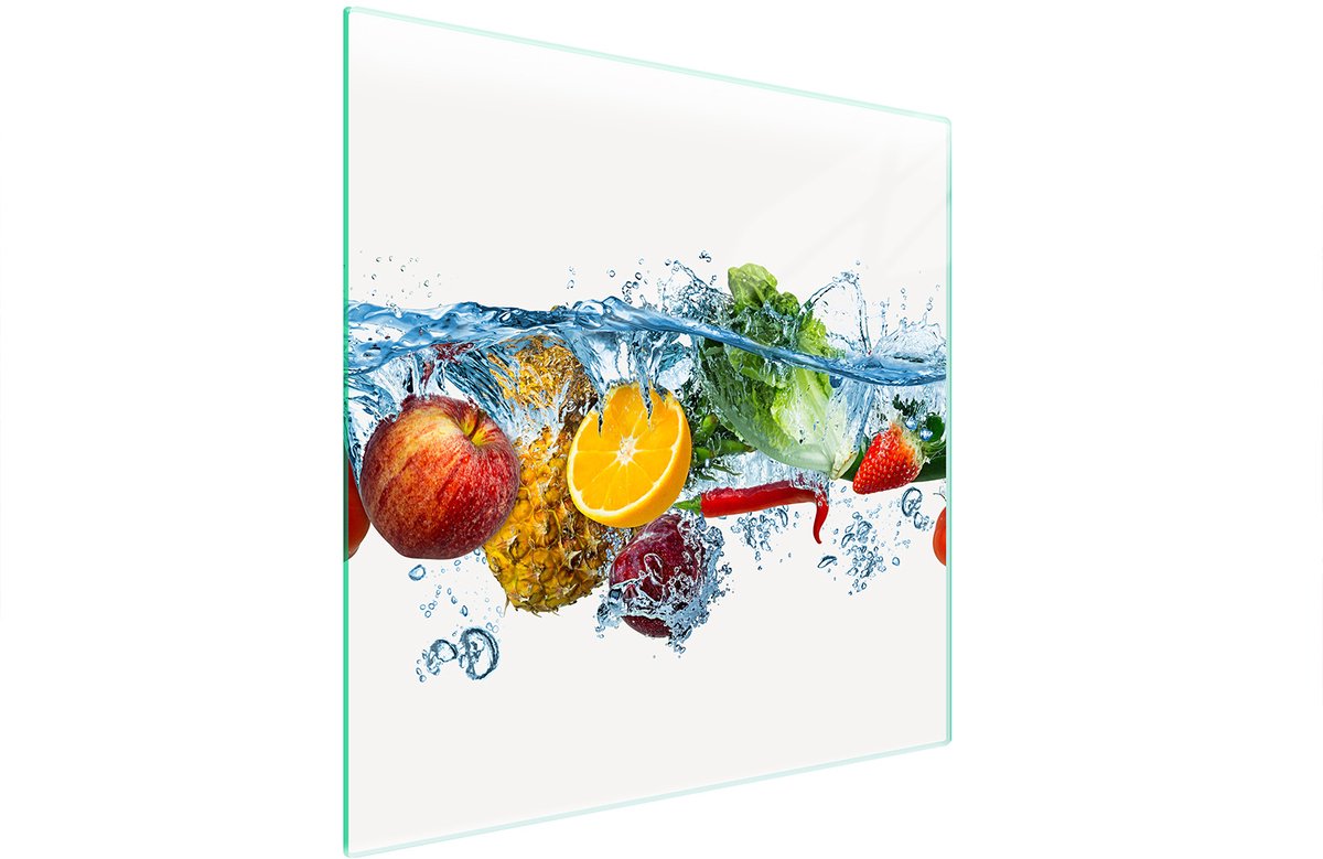 TMK ArtDeko - Beschermplaat voor Kookplaat - Glas - 50x52 cm - Fruit