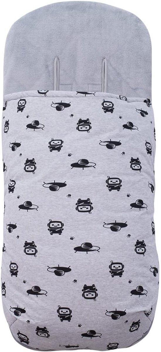 Universele Voetenzak - Kinderwagen Zak - Bescherming Tegen Kou - Hypoallergeen Fleece Materiaal - 42x100 cm - Robot Space van Universele — afbeelding 5