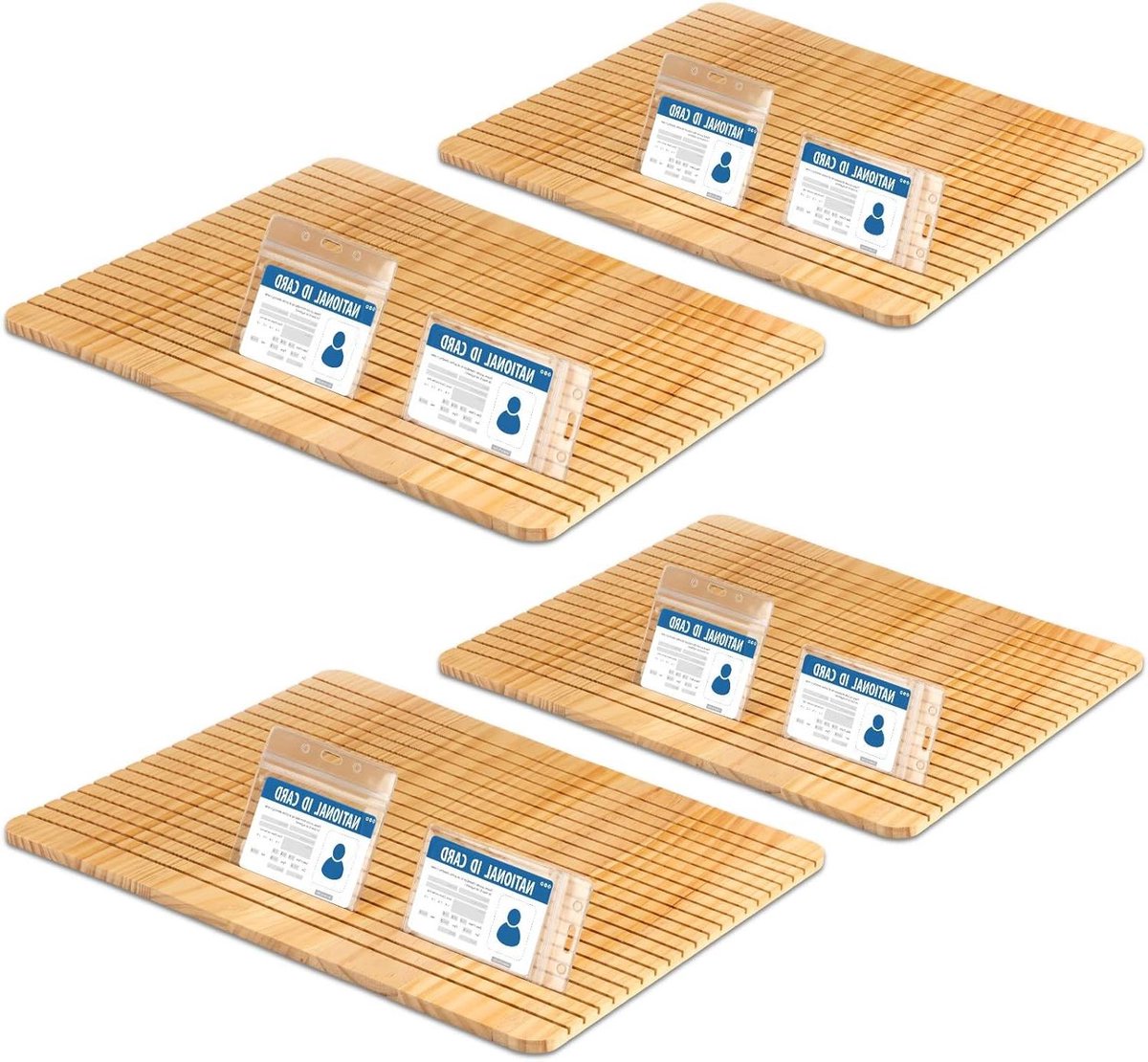 Naambadge Houders - Naamkaart Organizer - Kantoor Organisatie - 20 Rijen Slots - 42 x 33 cm - Geel