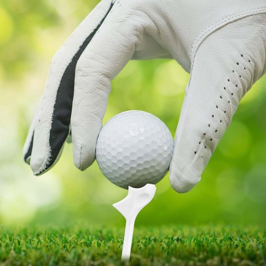 Set van 10 Plastic Golf Tees voor Simulator en Training - Professionele Golf Oefenhulpmiddelen voor Buiten en Golfbaan (Wit) — afbeelding 3