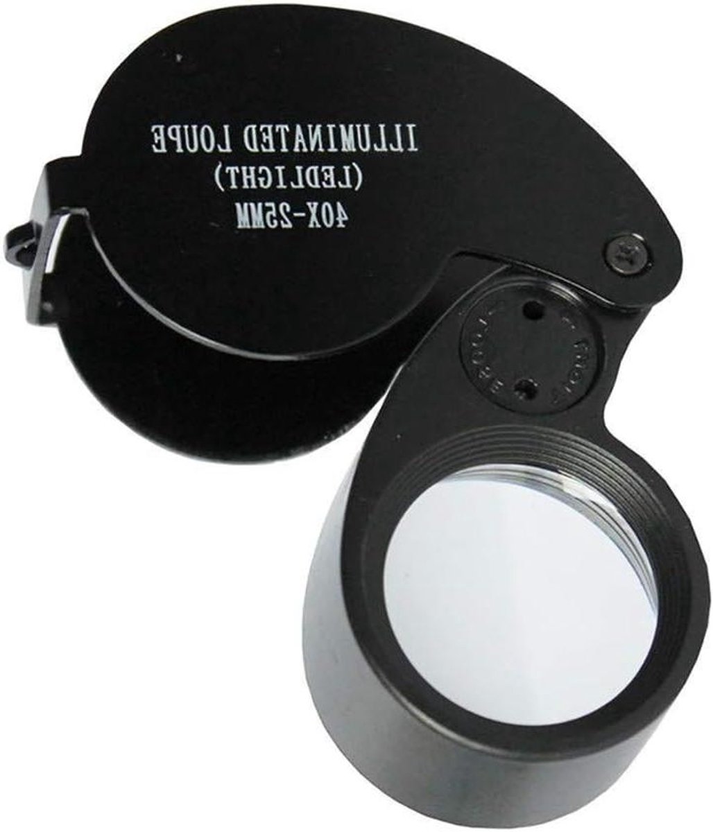 Vergrootglas Loop - Vergrootglas Loep - Kleine Details Zien - Met Led Licht - 40X Vergroting - Metaal