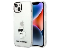Karl Lagerfeld - iPhone 14 Plus - Transparant Hardcase - Choupette Design