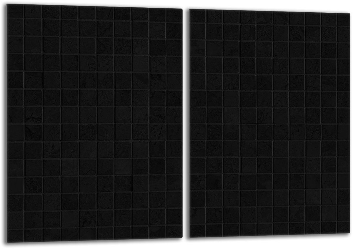TMK ArtDeko - Beschermplaat Glas - 40x52cm - Zwart - Veilig - Multifunctioneel