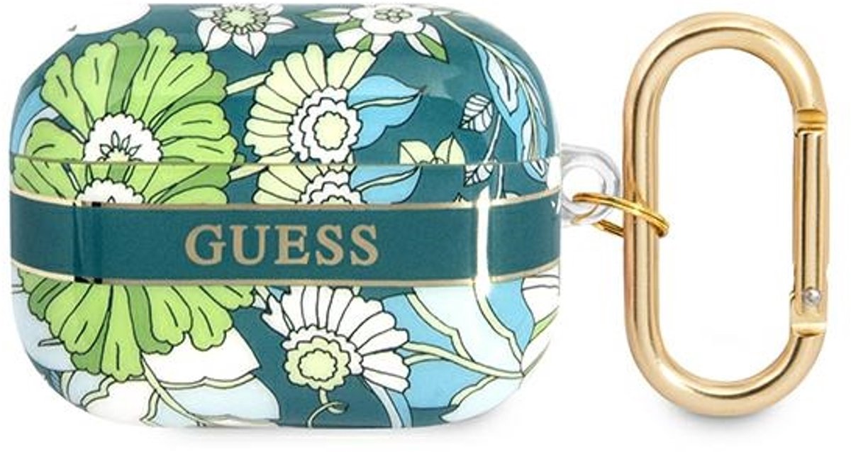 Guess - GUAPHHFLN - AirPods Pro cover groen/groen Flower Strap Collection