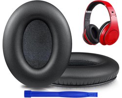 Vervangende Oorkussens voor Monster Beats Studio 1.0 Hoofdtelefoon - Zacht Kunstleer, Comfortabel en Duurzaam - Zwart