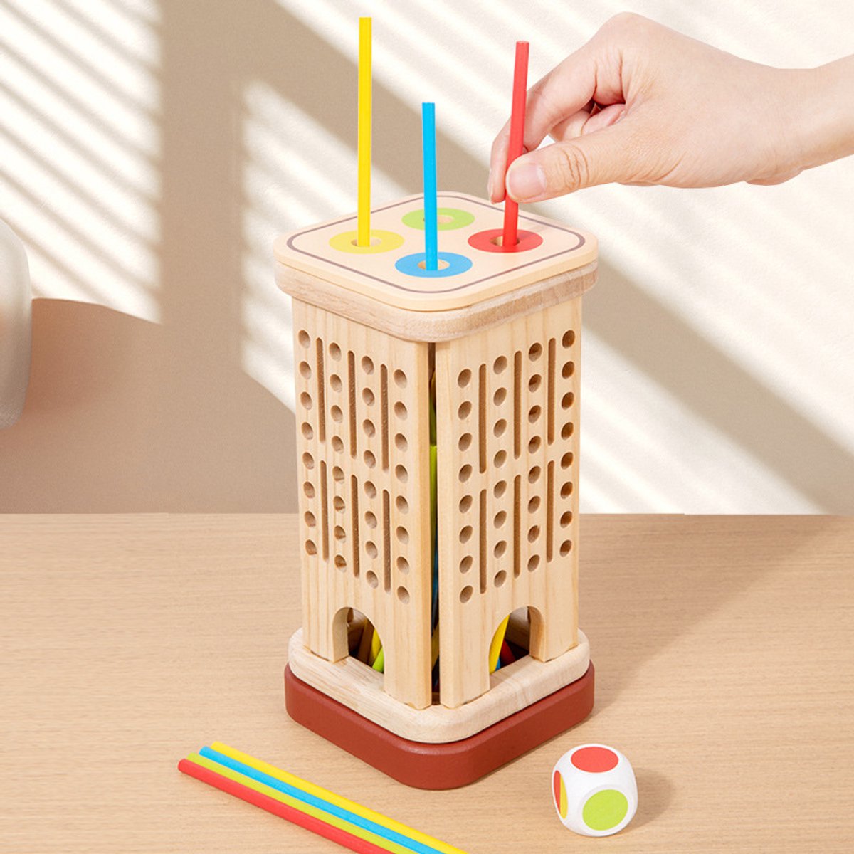 Montessori Houten Speelgoed 3-in-1 Stokspel – Educatief Spel voor Kleurherkenning – Cadeau 3 Jaar - Kinderspellen — afbeelding 7