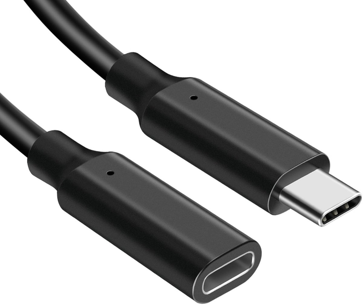 Allecto - USB C Extension Cable - 1m - Hoge snelheid - 10Gbps - 4K/60Hz - Compatibel met laptops en smartphones - USB Type C