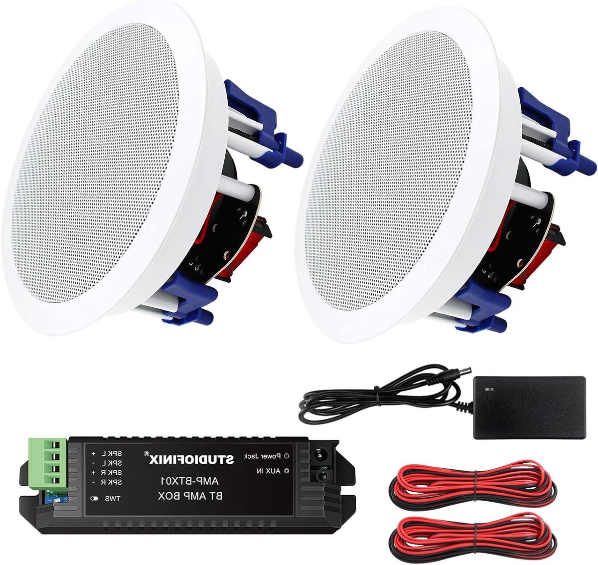 Plafondluidsprekers - Inbouw speakers - Muziek streamen - Bluetooth connectiviteit - 13.3 cm woofer - Wit