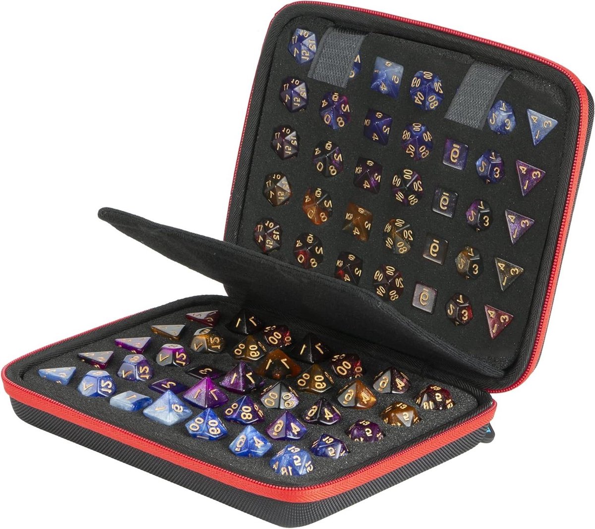 Dobbelstenen Hoes - Dobbelsteendoosje - Spelaccessoires Opbergen - Schokabsorberend Schuim - 124.57 Kubieke Inch - Zwart