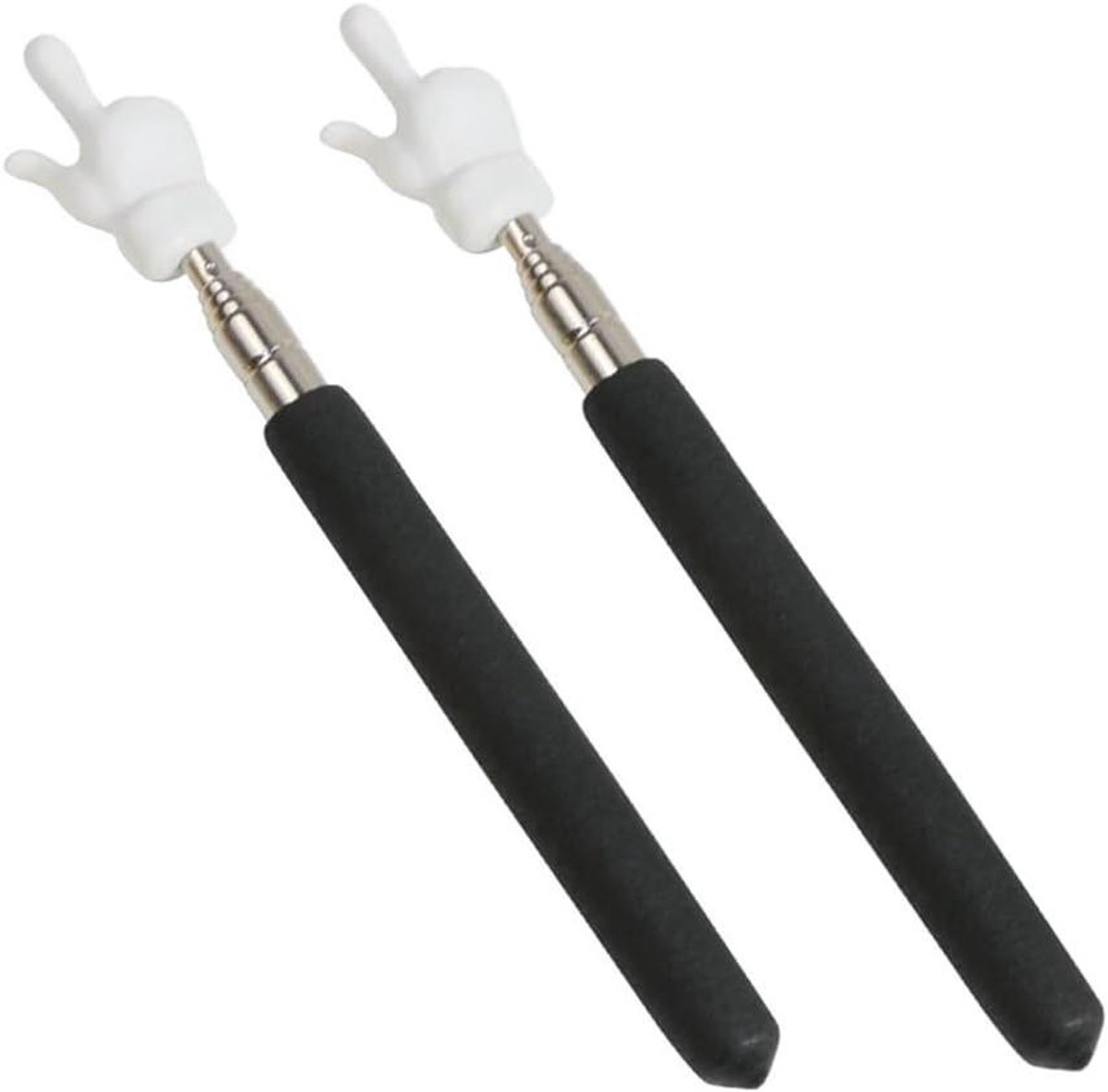 Leraar Pointer Sticks - Vinger Pointer Klaslokaal - Onderwijs Interactie - Telescopisch Ontwerp - 17-55 cm - Zwart