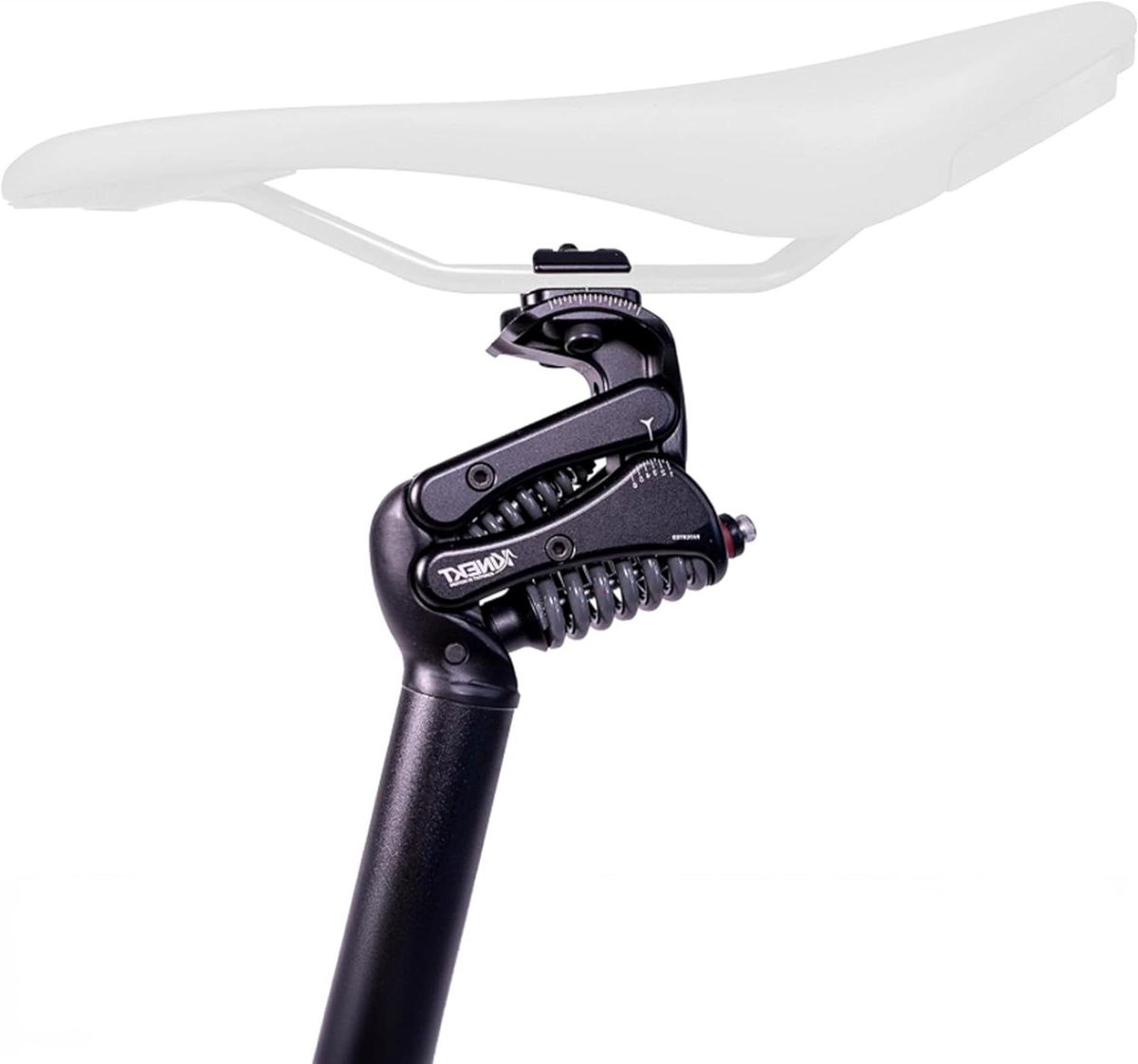 Geveerde Zadelpen - Verende Zadelpen - Comfortabel Fietsen - Individueel Instelbaar - 30.9mm x 350mm - Zwart
