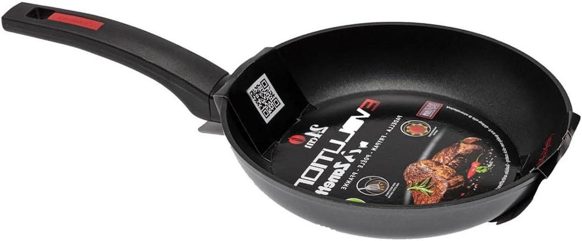 Inductie Koekenpan - Koekenpan Antiaanbak - Gezond Koken - Extra Dikke Bodem - 22 cm - Zwart