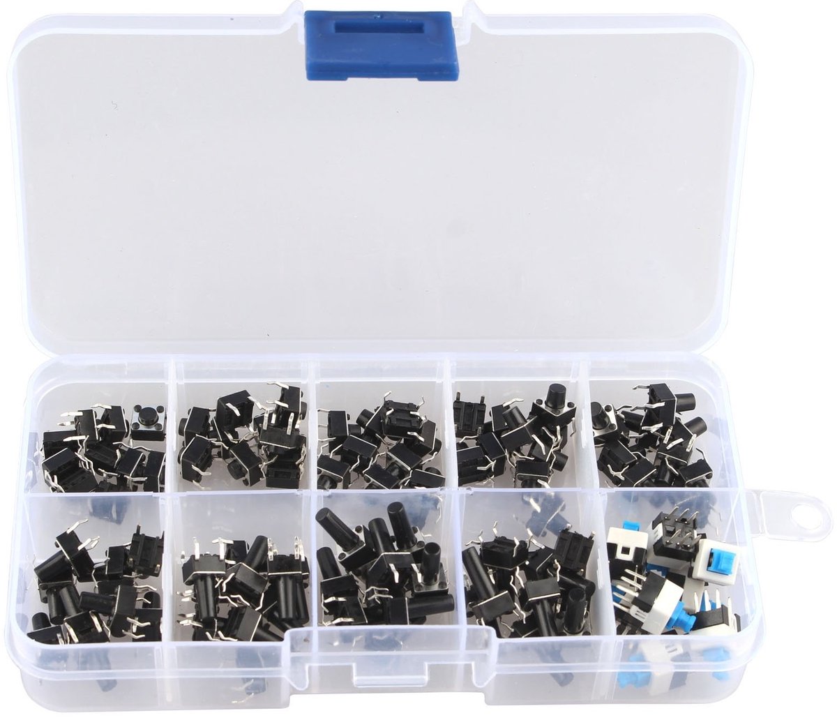 Allecto - Micro Momentary Tactile Push Button Switch Kit - 100 Stuks - Perfect voor Elektronica - Tactiele Schakelaars - Ideaal voor DIY Projecten ...