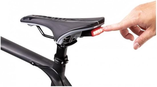 Fiets Achterlicht - Achterlamp Fiets - Veilig Fietsen - Touch Control - 30 Lumen - Zwart/Rood — afbeelding 2