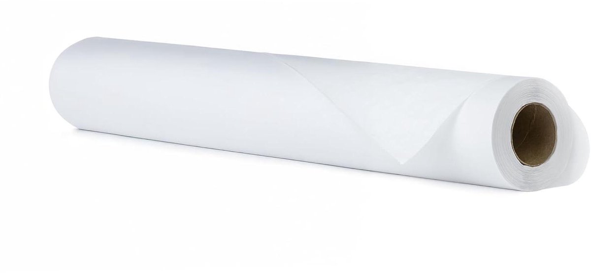 Tafelpapier Glad - Onderzoekspapier Rol - Bescherming Werkplek - Betrouwbare Kwaliteit - 53 x 225 m - Wit