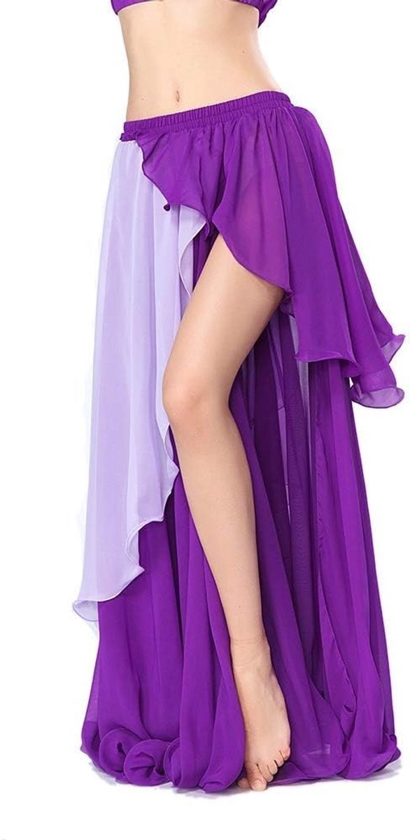 Chiffon Belly Dance Rok voor Dames | Lichtgewicht Sexy Swing Rok | Hoge Taille Dans Outfit voor Optredens en Feesten
