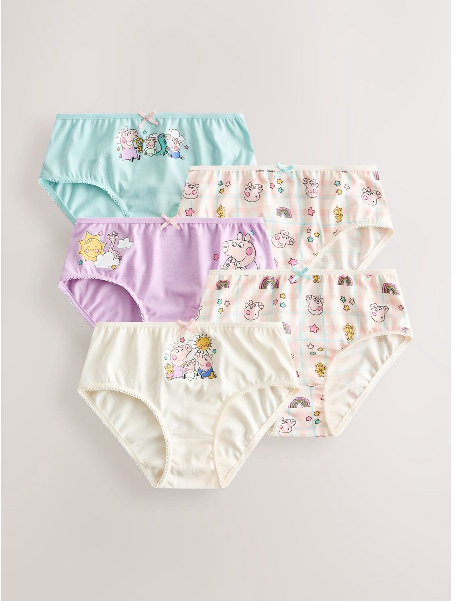 Next - Meisjes - Set van 5 Peppa Pig slips - Paars