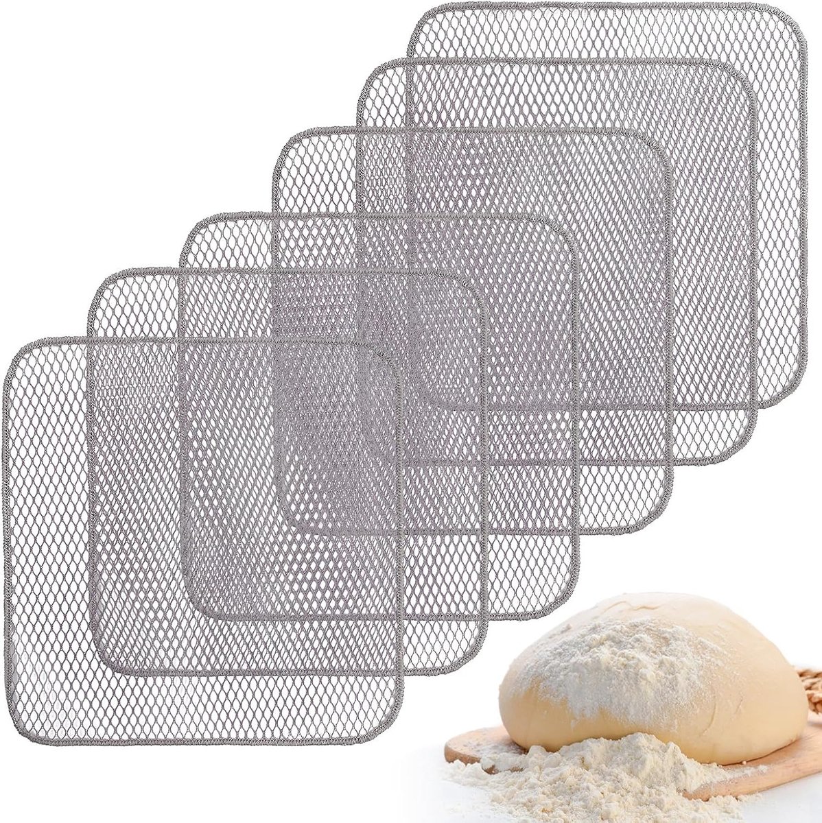 Set van 6 Deegreinigingsdoeken 30x30 cm voor Bakgerei en Oppervlakken