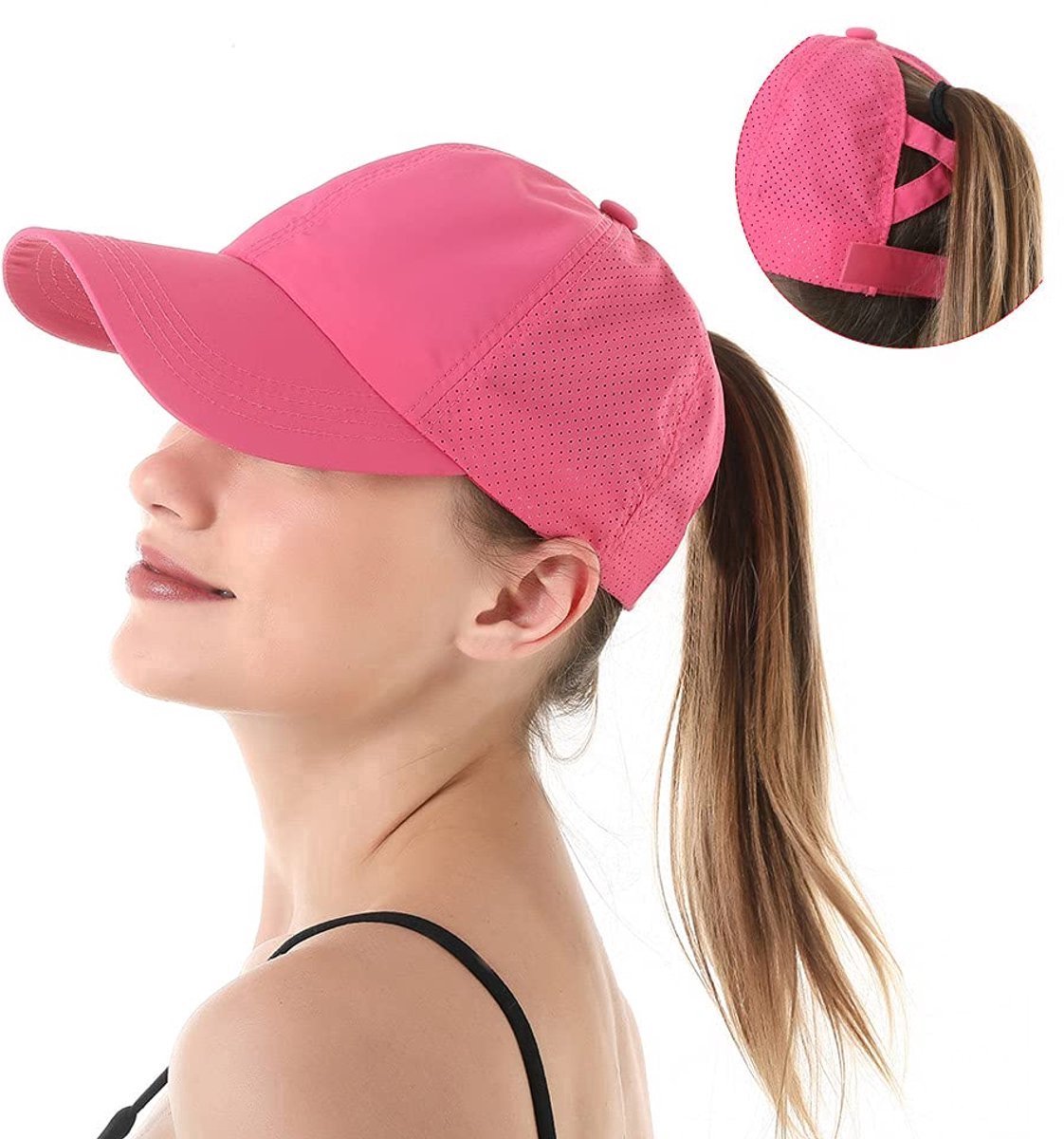 Petten - Baseball Cap dames - Zomer Baseball Pet - UV-werend & Ventilerend - Verstelbaar - Roze