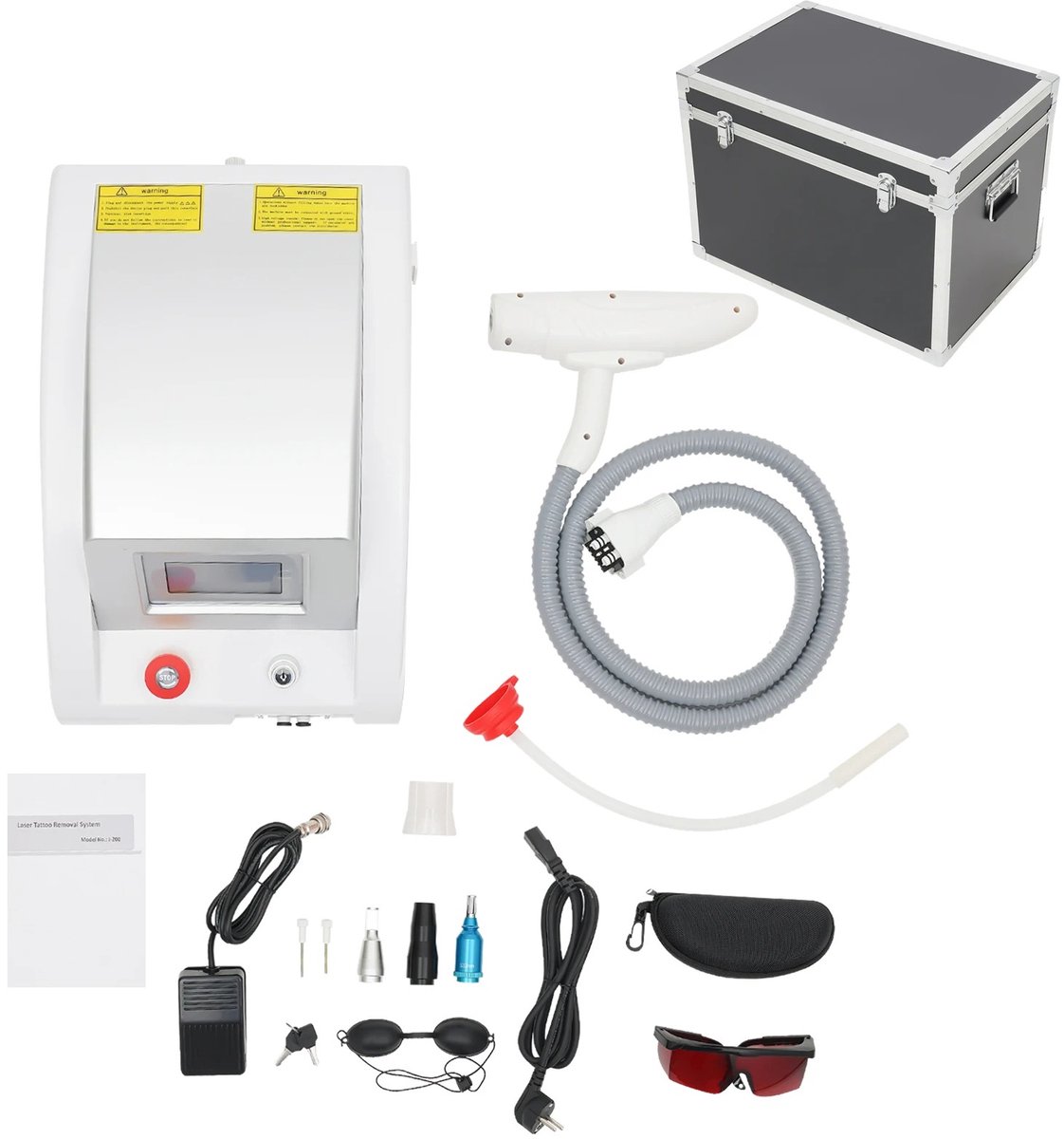 Cellista Tattoo Verwijderingslaser 150W - Pigmentlaser - Laser Behandelmachine - 532nm 1064nm - 3 Laserkoppen - Professioneel Schoonheidsapparaat