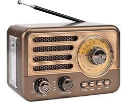 Retro radio met Bluetooth, AM/FM/SW kofferradio met Bluetooth 5.3, keukenradio, klein, ondersteunt USB/TF/AUX-functie, radio-ontvangst, telescopische antenne, geschikt voor kantoor, thuis en