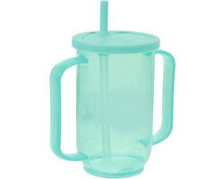 Drinkbeker voor Volwassenen met Handvat - Lekvrije Bekers voor Senioren en Personen met Dysfagie, Ideaal voor Thuiszorg en Ondersteuning