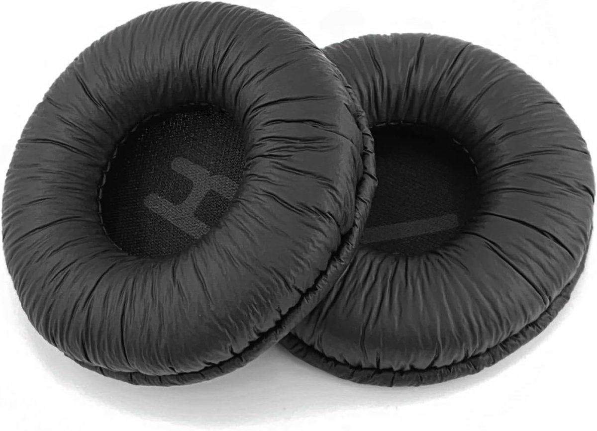 Comfortabele Oorkussens voor Draadloze Hoofdtelefoons, PU Leer, Geheugenfoam, Geluiddemping, Zwart, 1 Paar