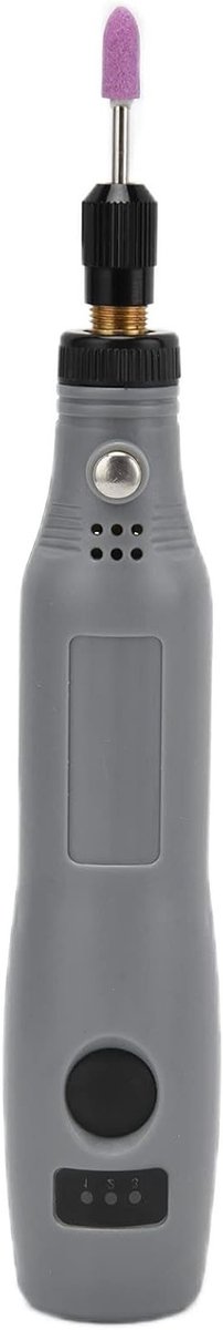 Mini Boor Pen - Graveer Tool - Doe-het-zelf Projecten - 3 Snelheden Instelbaar - DC 5V USB - Grijs