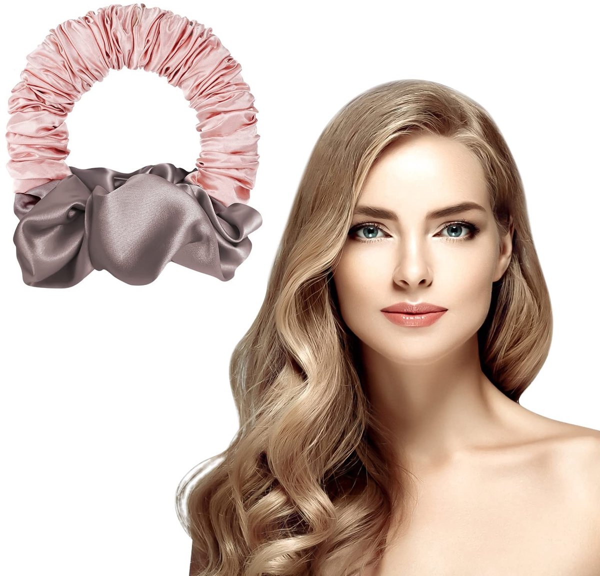 Dailygoody - Heatless Curling Rod - Krultang zonder Hitte - Zacht en Comfortabel - Roze - Slaap Rollers - Perfect voor Lang en Halflang Haar