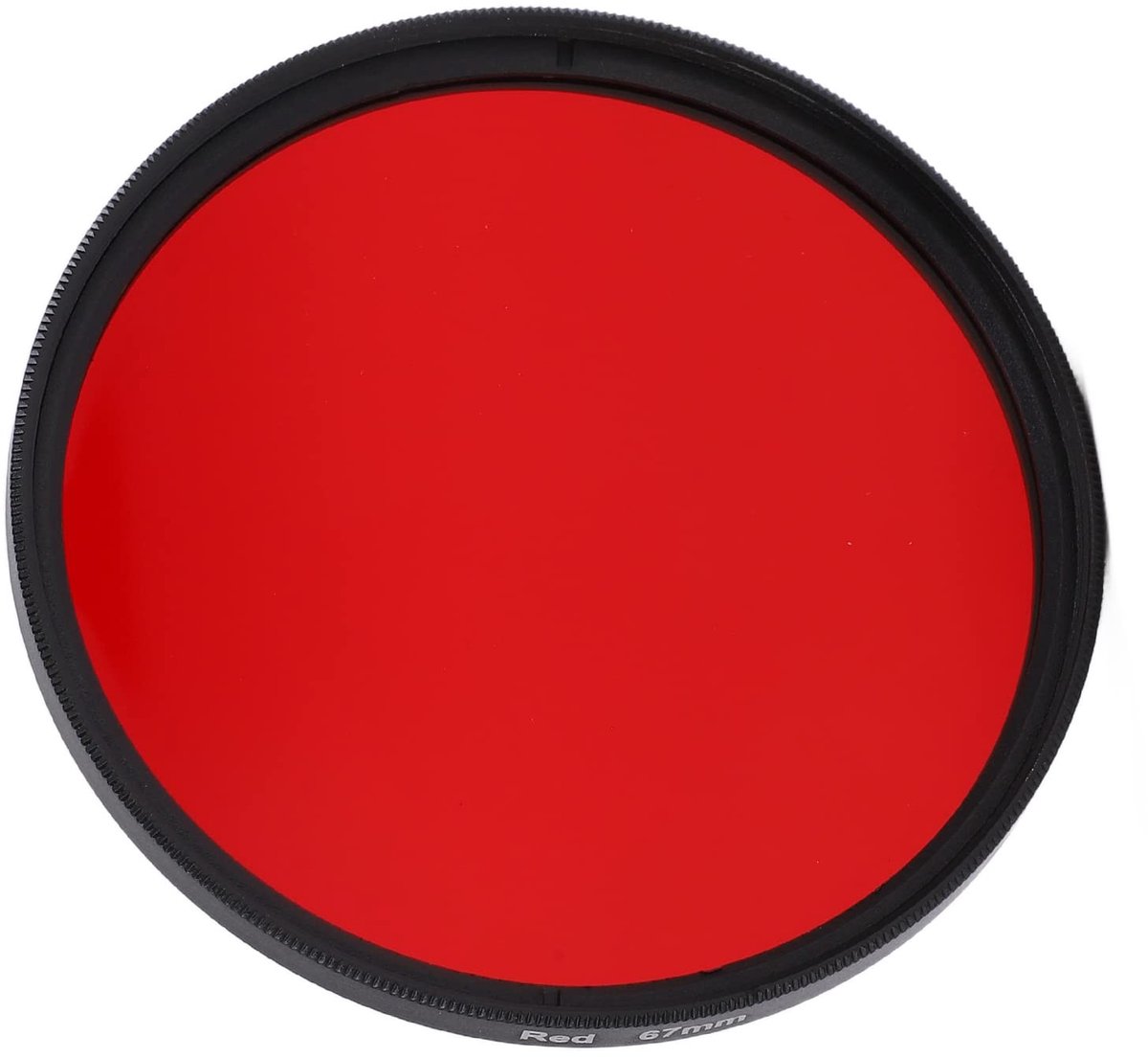 Dailygoody - Rode Cameralensfilter - Optisch Glas - Volledig Rode Kleur - 67MM - Lensbeschermingsfilter - Geschikt voor Nikon, Sony en Fujifilm - Kame...