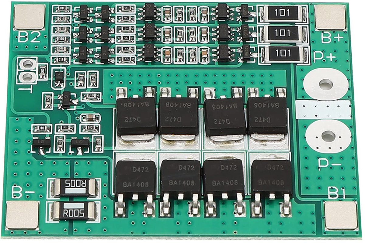 Dailygoody - Batterijbeschermingsbord - PCB-beschermingsbord - Veilig en snel opladen - 3s 12v 40a - Lithiumbatterijbescherming - Geschikt voor elektr...