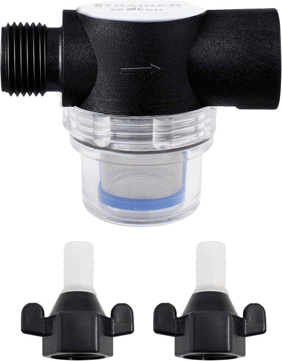 Dailygoody - Universele zeef waterfilter - Roestvrijstalen filterzeef - Duurzaam ontwerp - Compact formaat - Waterfilter voor camper - Beschermt water