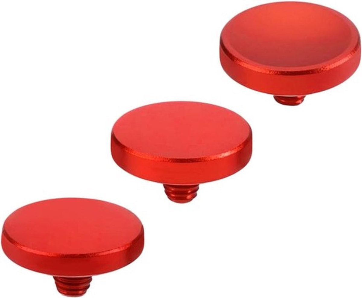 Camera Sluiter Release Knop - Rood Aluminium - Compatibel met Fujifilm en Canon - 3 stuks.