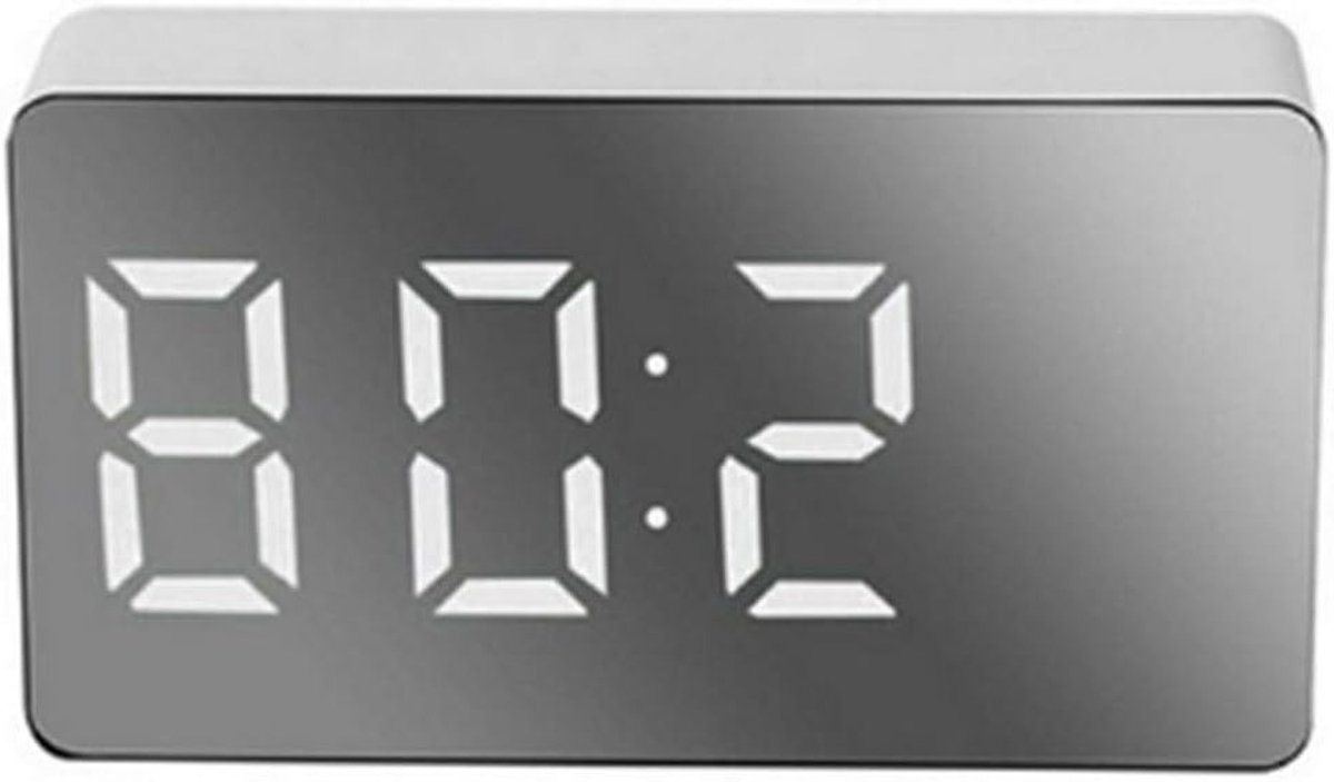 Digitale LED Spiegelwekkerradio met Multifunctionele Mini Alarmfunctie voor Slaapkamer, Woonkamer en Kantoor
