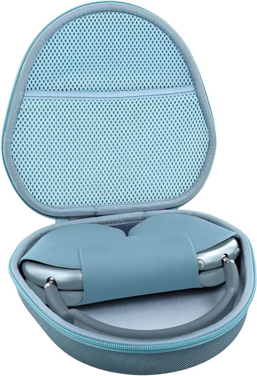 Duurzame Hard Case voor Draadloze Over-Ear Hoofdtelefoon - Lichtblauw, Bescherming en Transport