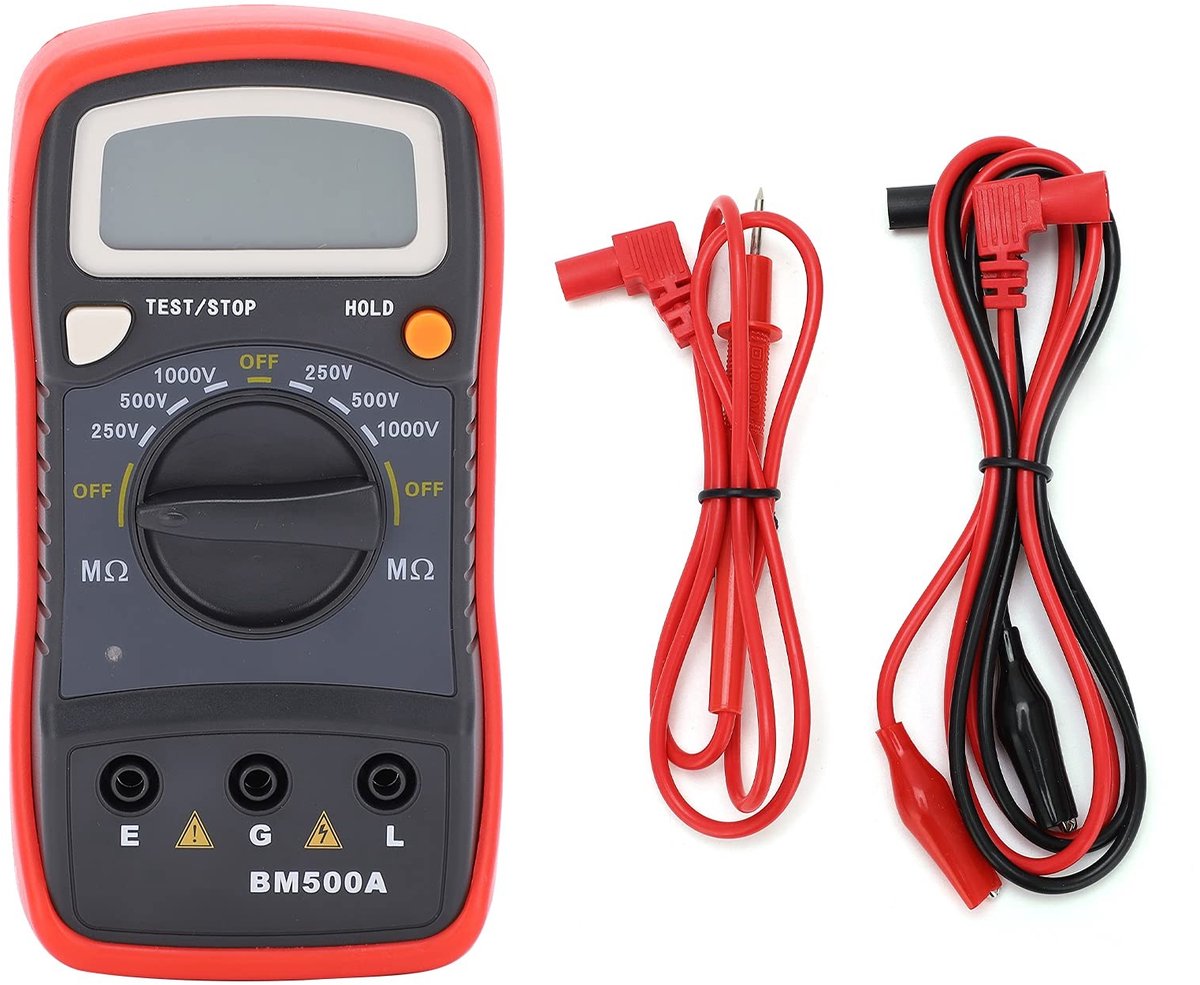 Dailygoody - Digitale Isolatiemeter - Megohmmeter 250V/500V/1000V - Voor Nauwkeurige Weergave - Ideaal voor Elektrische Metingen - Betrouwbaar en Prec.