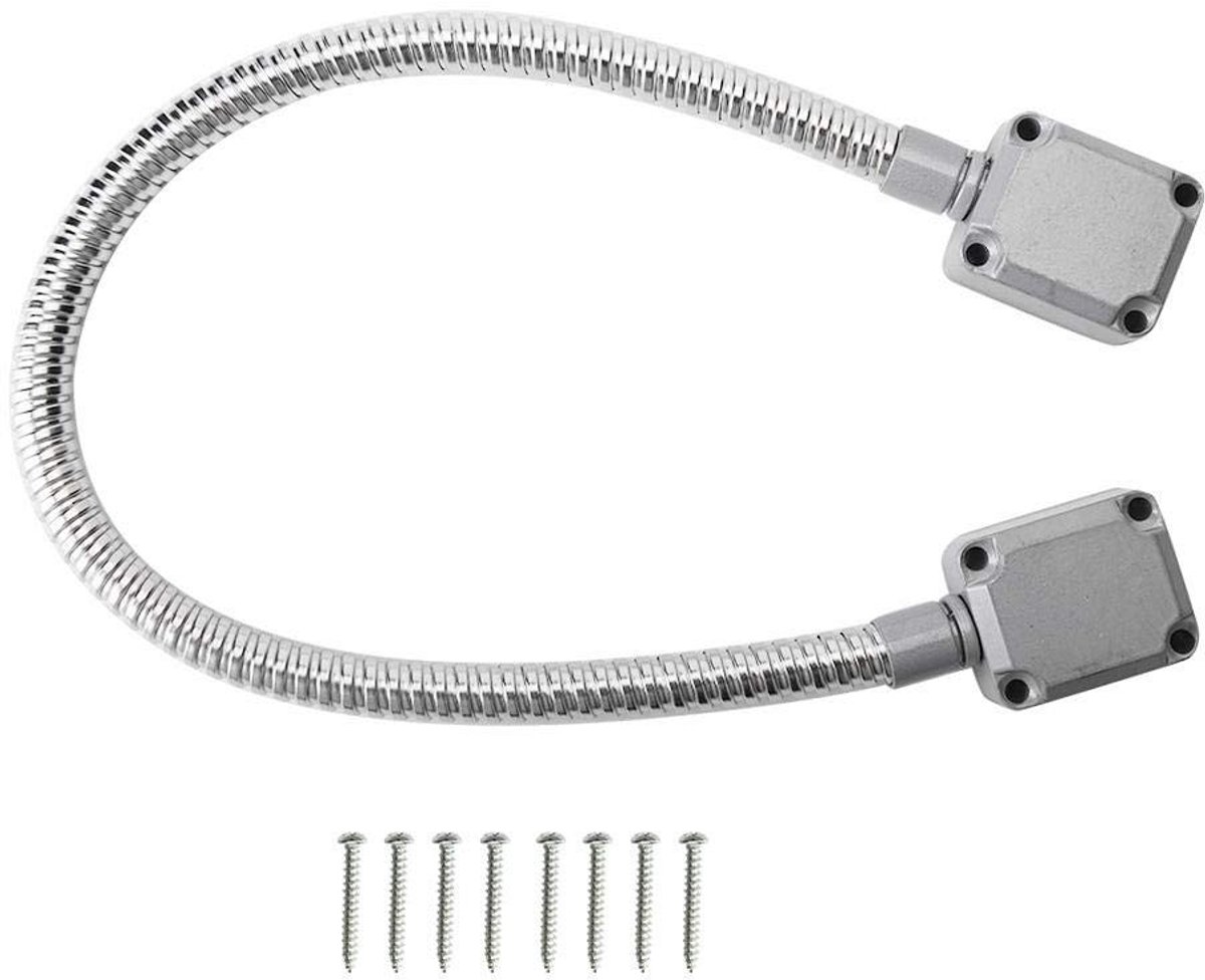 Dailygoody - Roestvrijstalen kabelbeschermbus - Flexibel en Gepantserde Deurlusbeschermkappen - 8 mm - Kabelbescherming - Voorkomt Kabelschade - Gesch
