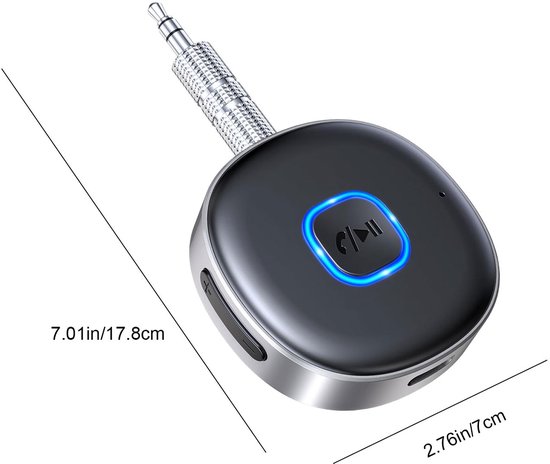 MIVRAY Bluetooth-adapters - Bluetooth Receiver - Auto Ontvanger - Handsfree Adapter - Muziek Streamen - Compatibel Met Smartphones - Zwart — afbeelding 2