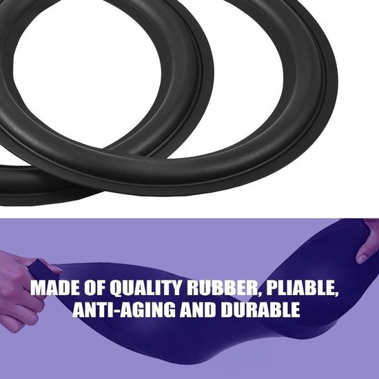 Dailygoody - Speaker Reparatie Onderdelen - Hoogwaardige Rubber Foam - Zwart - Vervangende Speaker Rand - Geschikt voor Oude Luidsprekers - Rubbe — afbeelding 5