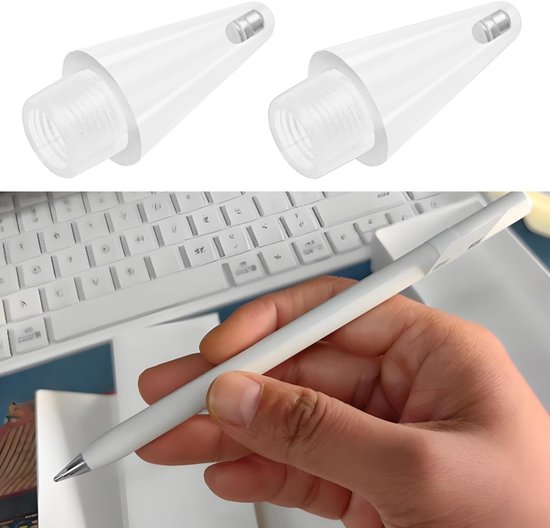 Dailygoody - Stylus tips vervanging - Hoge gevoeligheid - Transparant - Geschikt voor Huawei M-Pencil 2 - 2 stuks tips voor perfecte prestaties — afbeelding 3