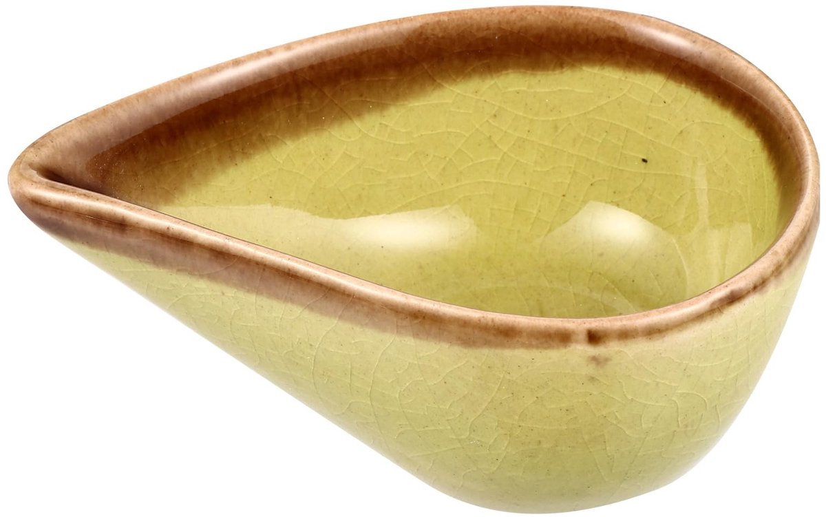 Dailygoody - Schotel Ring - Dipping Kom - Creatief ontwerp - Groen - Keramisch - Voor sojasaus en dips - Geschikt voor magnetron en vaatwasser