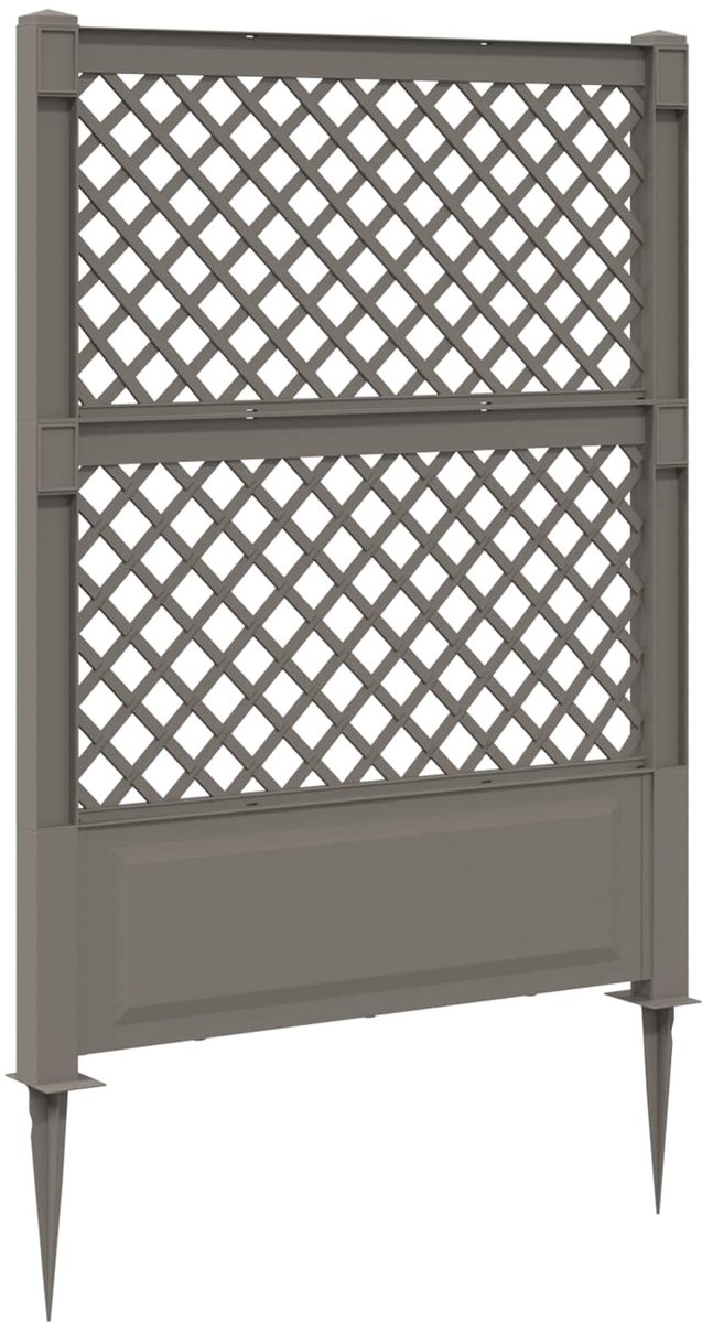 vidaXL - Trellis - met - Spike - PP - Grijs