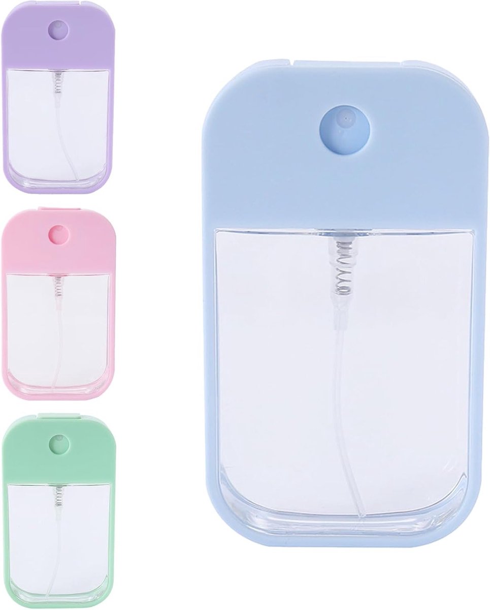 Set van 4 Refillable Parfum Atomizers van 45ml, Draagbare Parfumflessen, Perfect voor Reizen en Buitenactiviteiten